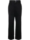 sacai belted wide-leg trousers - Black