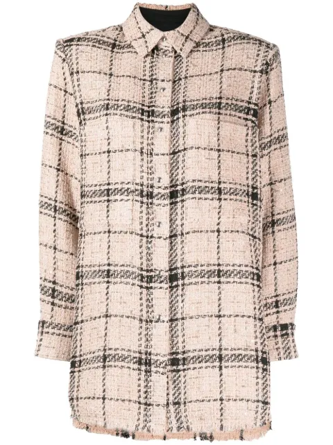 IRO check-print bouclé shirt 