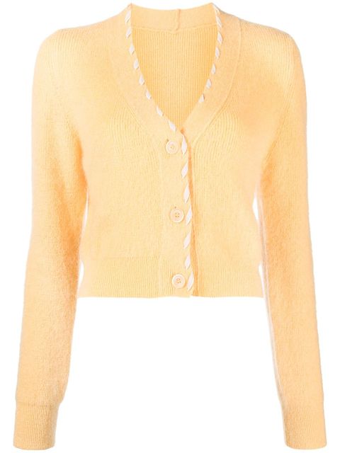 Jacquemus Lazo braid-trim V-neck cardigan