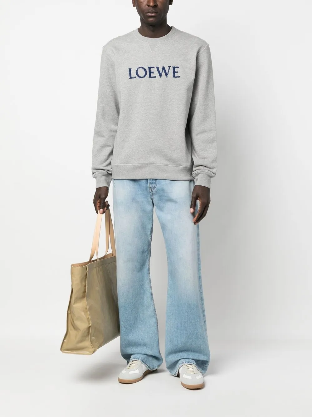 LOEWE Sweater met geborduurd logo - Grijs