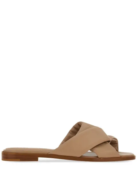 Ferragamo Slide de couro com detalhe de nó