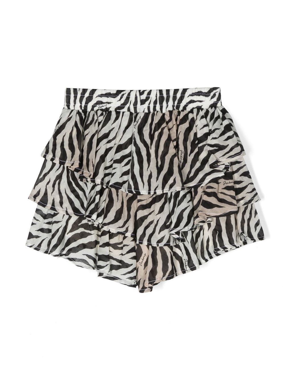 Pinko Kids Shorts met zebraprint - Beige