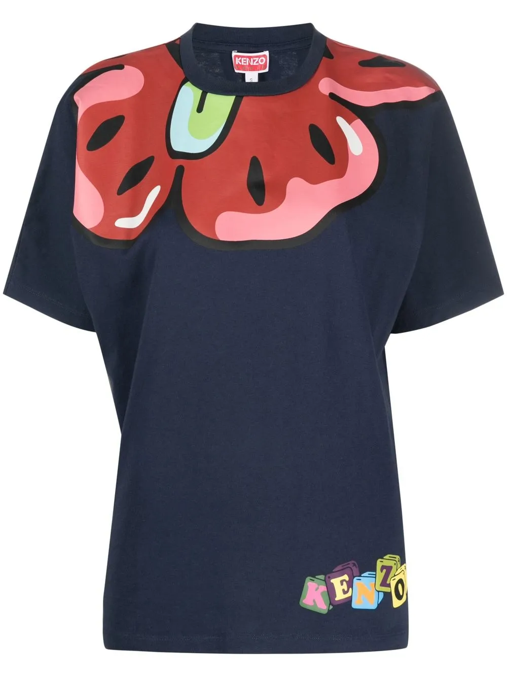 

Kenzo Boke Flower-print cotton T-shirt - Blue