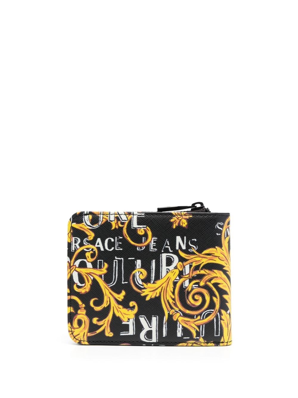 Versace Jeans Couture Portemonnee met barokprint - Zwart