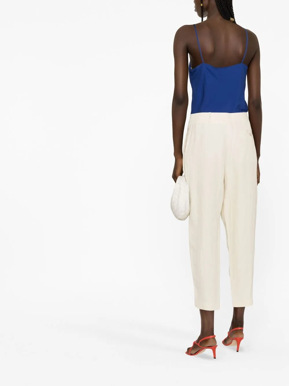 Max Mara Top met spagettibandjes Blauw