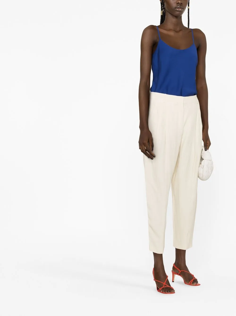 Max Mara Top met spagettibandjes Blauw