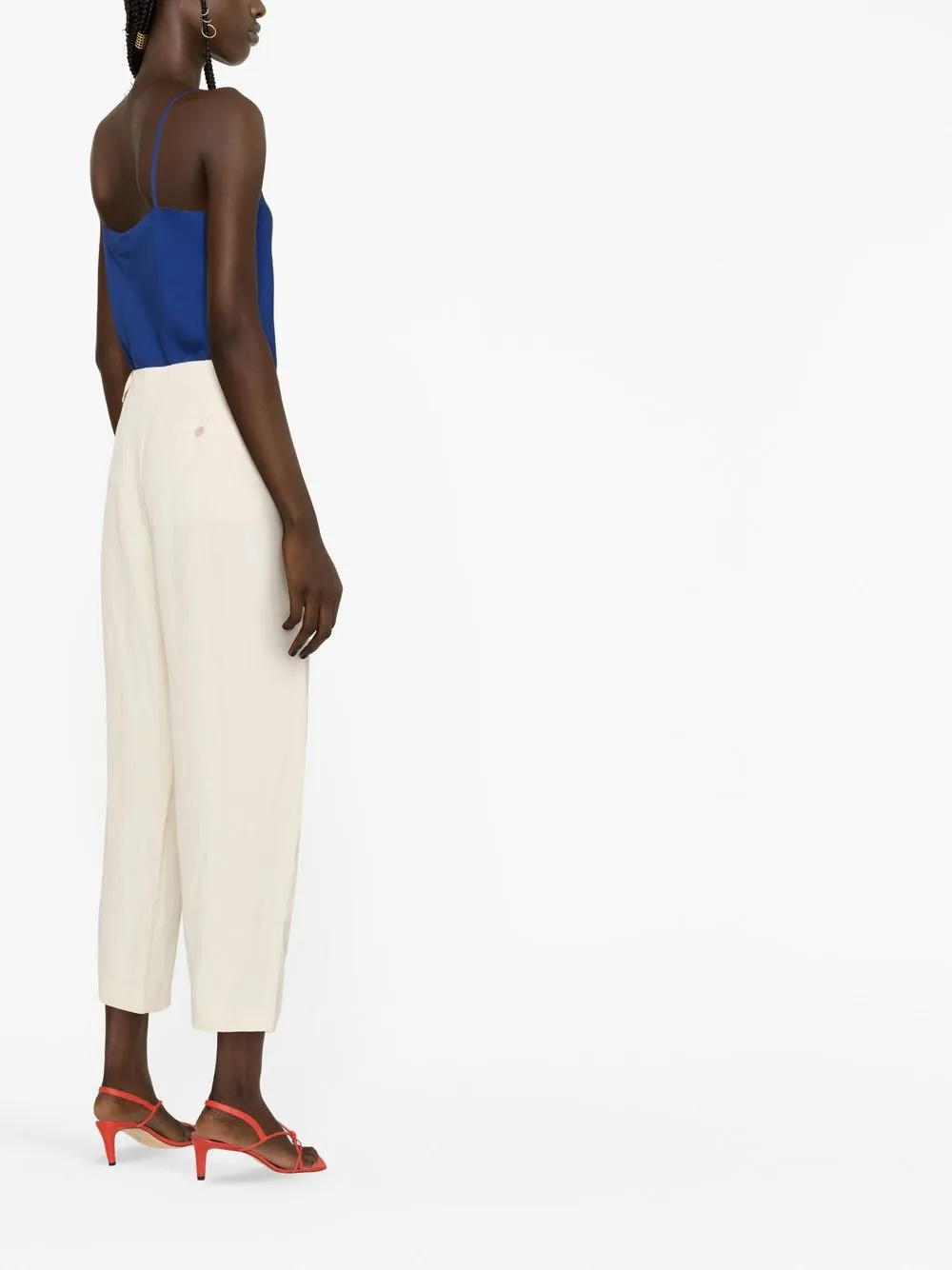 Max Mara Top met spagettibandjes Blauw