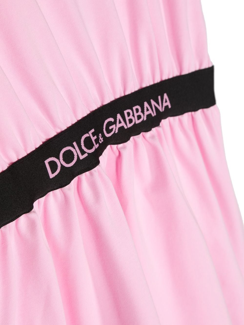 Shop Dolce & Gabbana Logo-print Short-sleeve T-shirt Dress In Pink