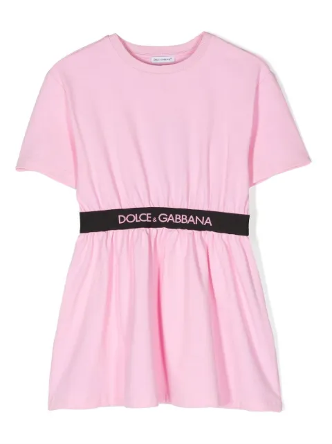 Dolce & Gabbana Kids logo-print short-sleeve T-shirt dress