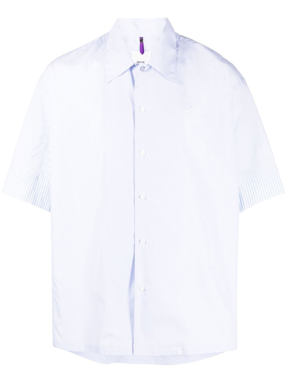 Shop Oamc Short-sleeved Plain Shirt In Blau