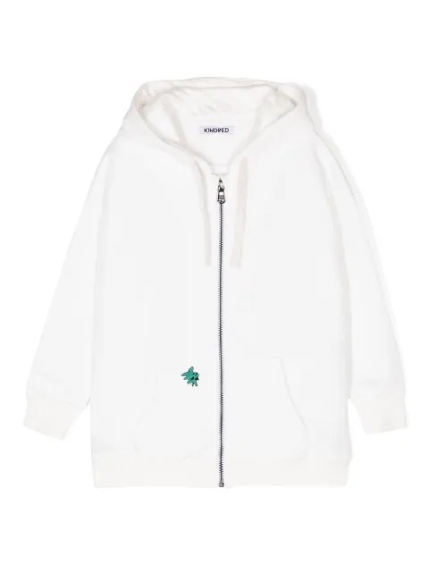 KINDRED embroidered-motif organic-cotton hoodie