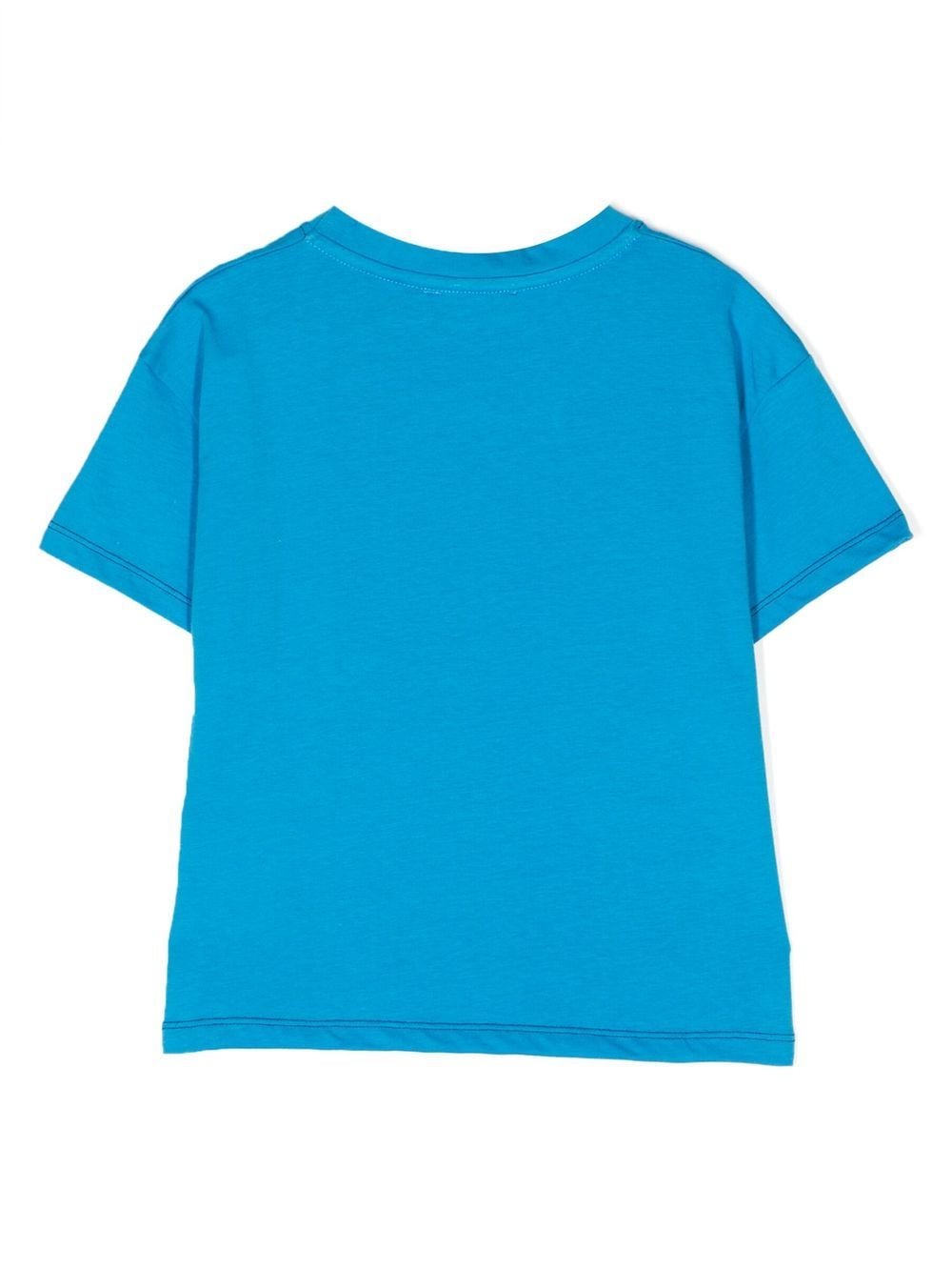 Shop Kindred Contrast-stitch Short-sleeve T-shirt In Blue