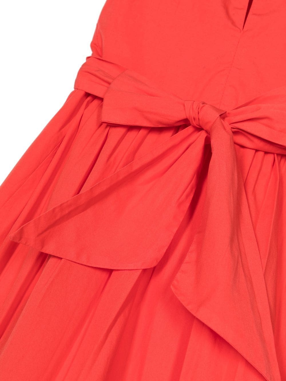 Shop Kindred Bow-detail Organic-cotton Dress In Orange
