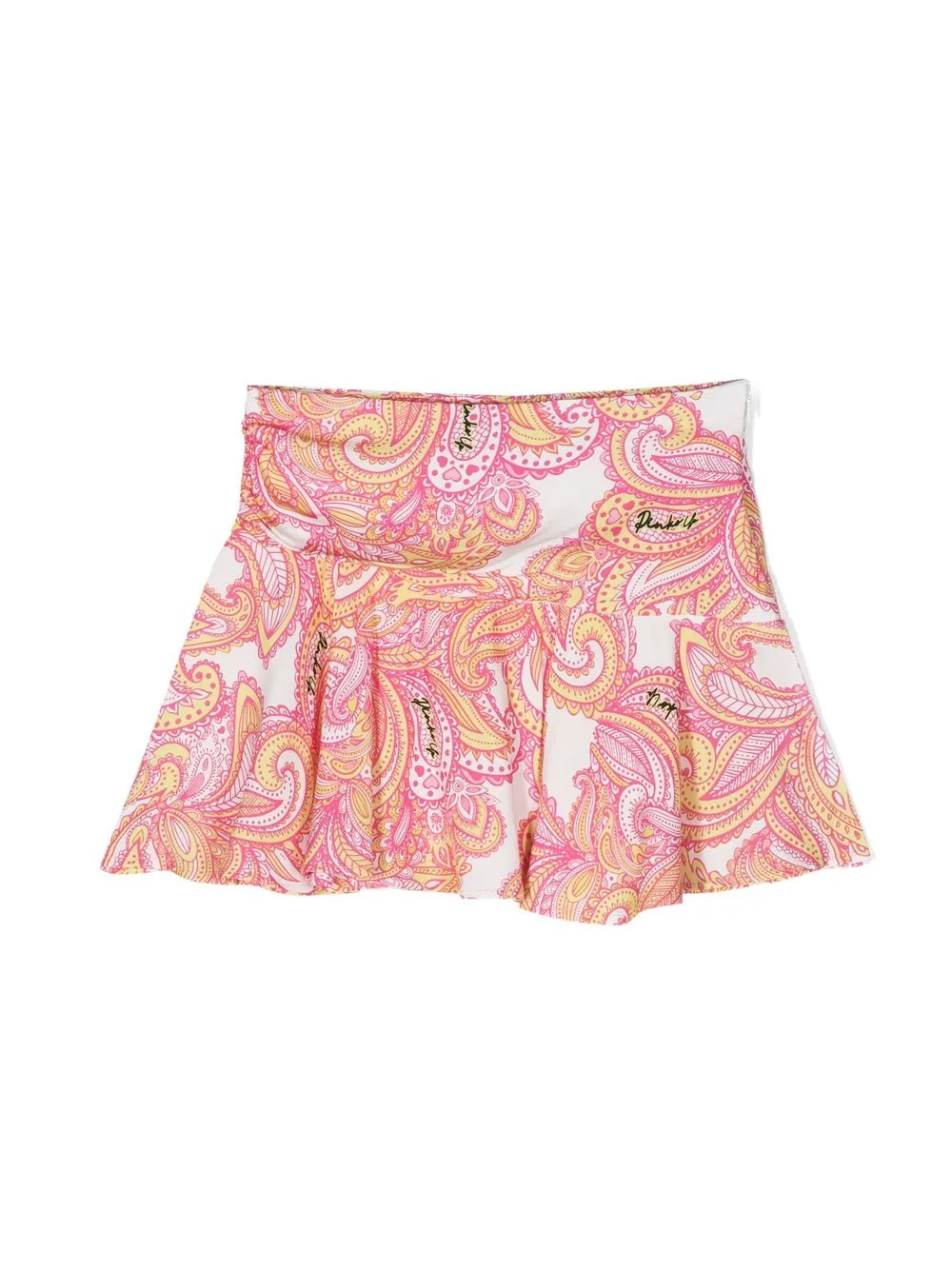 

Pinko Kids paisley-print ruffled cotton skirt