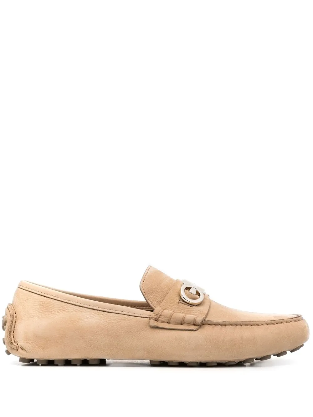 

Ferragamo Gancini nubuck driver mocassins - Neutrals