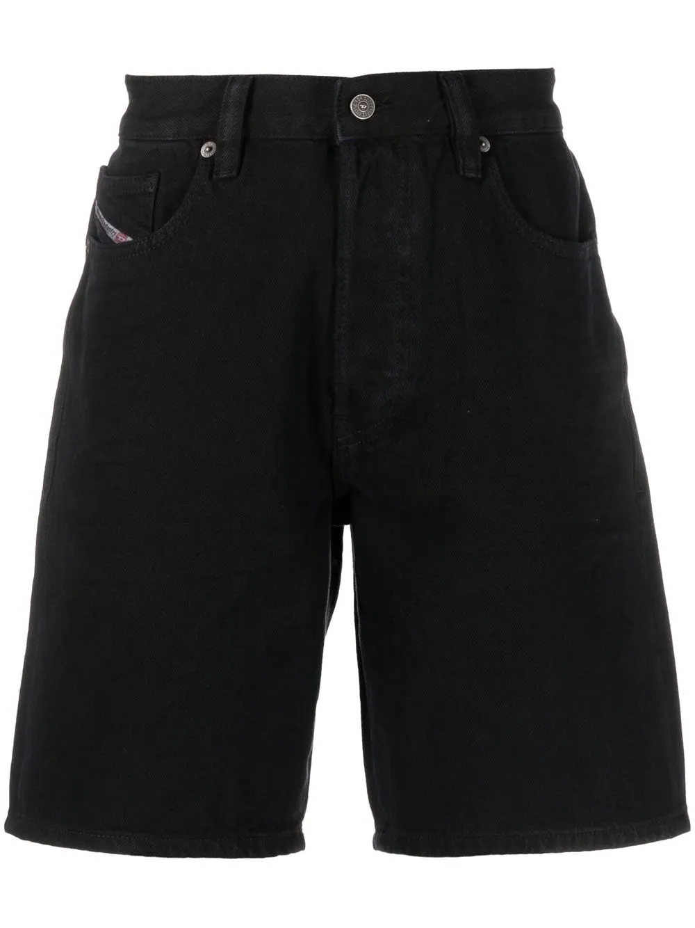 

Diesel shorts de mezclilla con efecto lavado - Negro