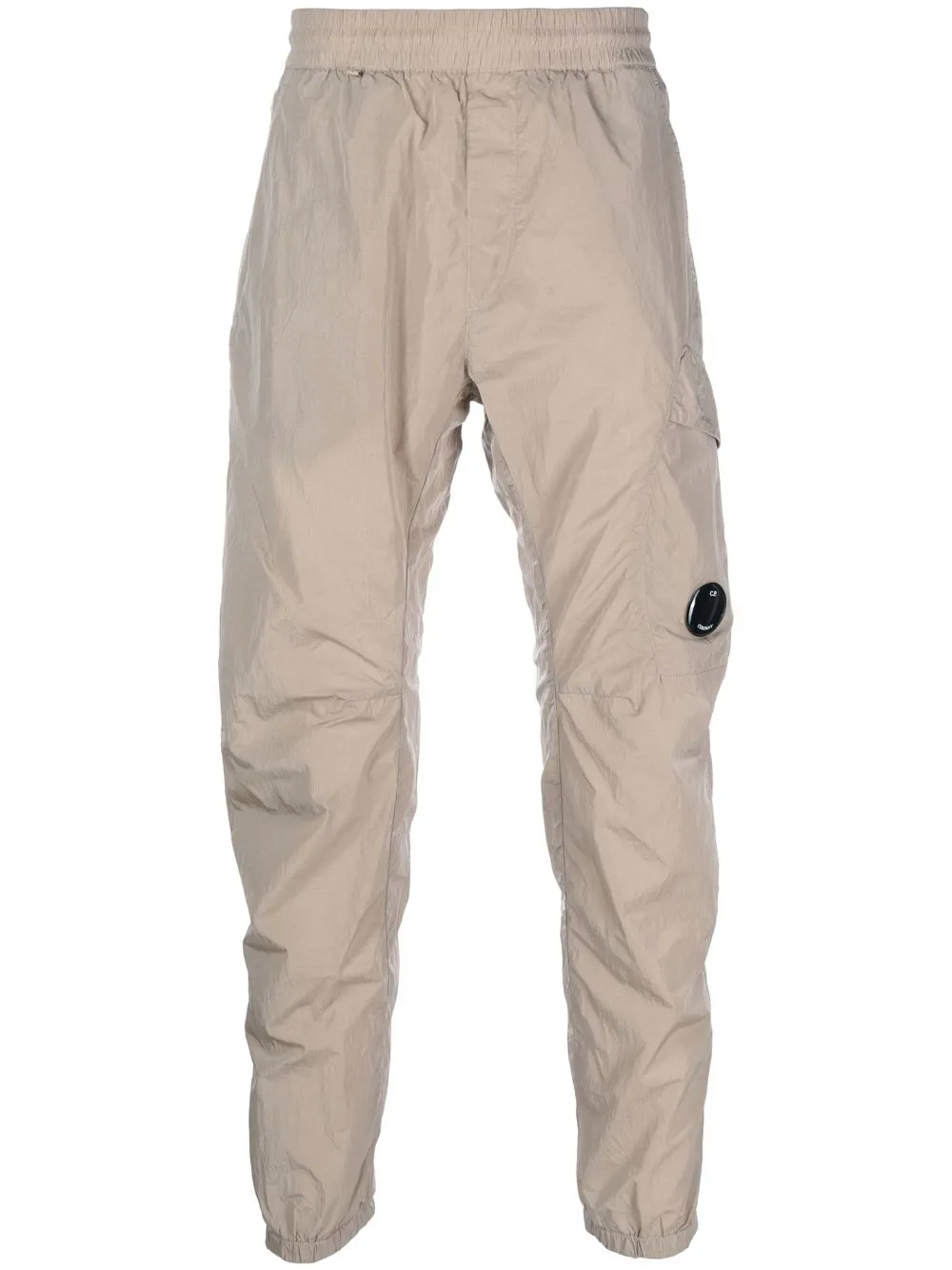 

C.P. Company logo-plaque tapered trousers - Brown