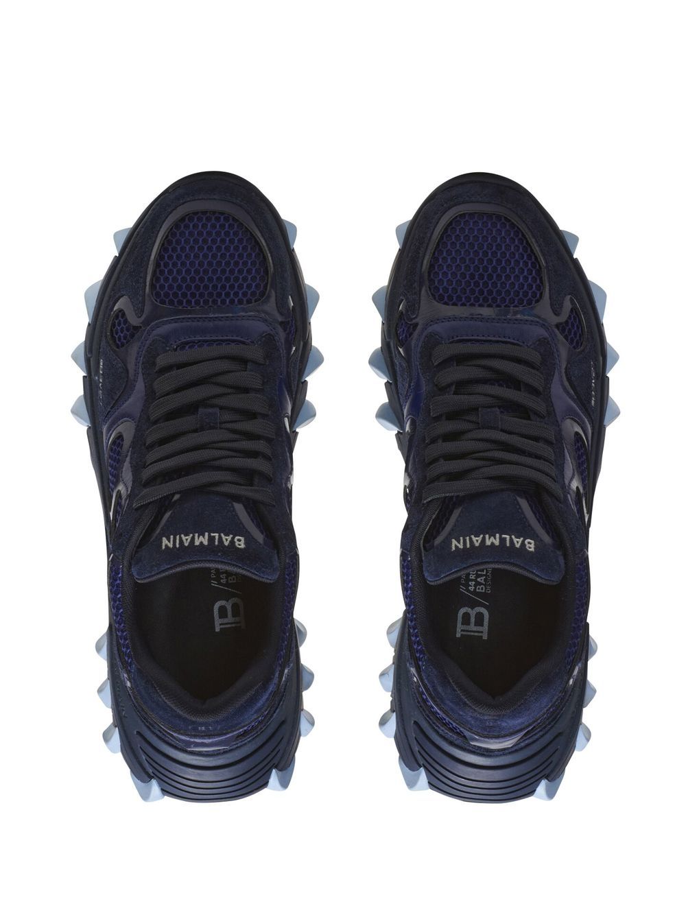Shop Balmain B-east Low-top Sneakers In Blue