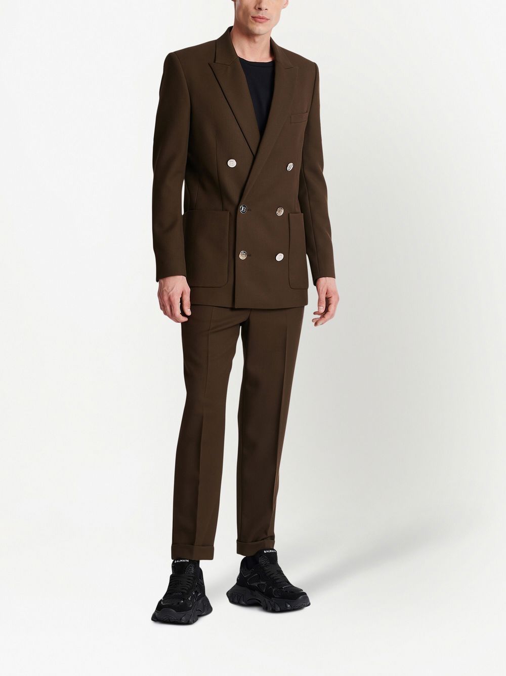 Balmain Blazer met dubbele rij knopen - Bruin