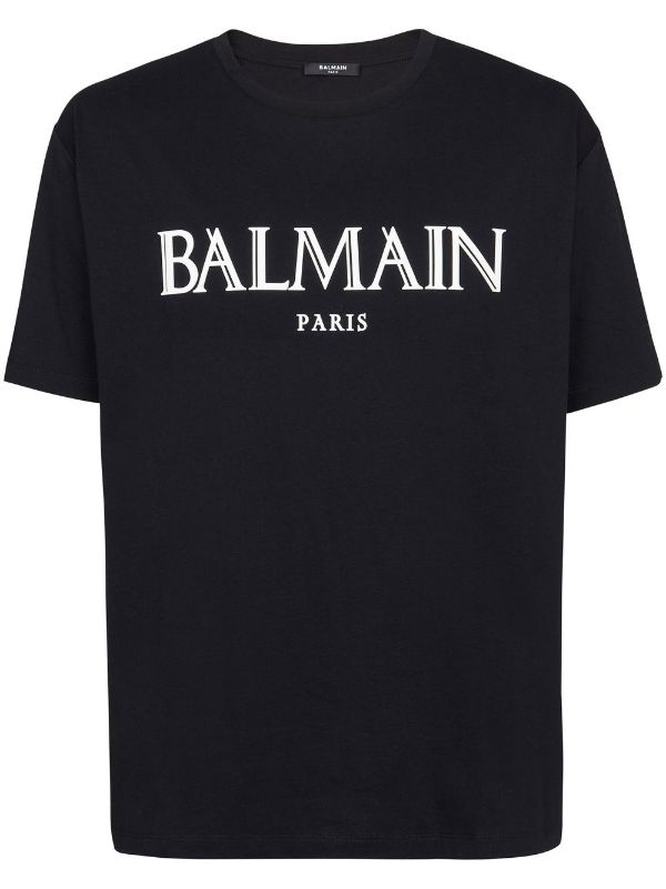 Balmain logo-print T-shirt Farfetch