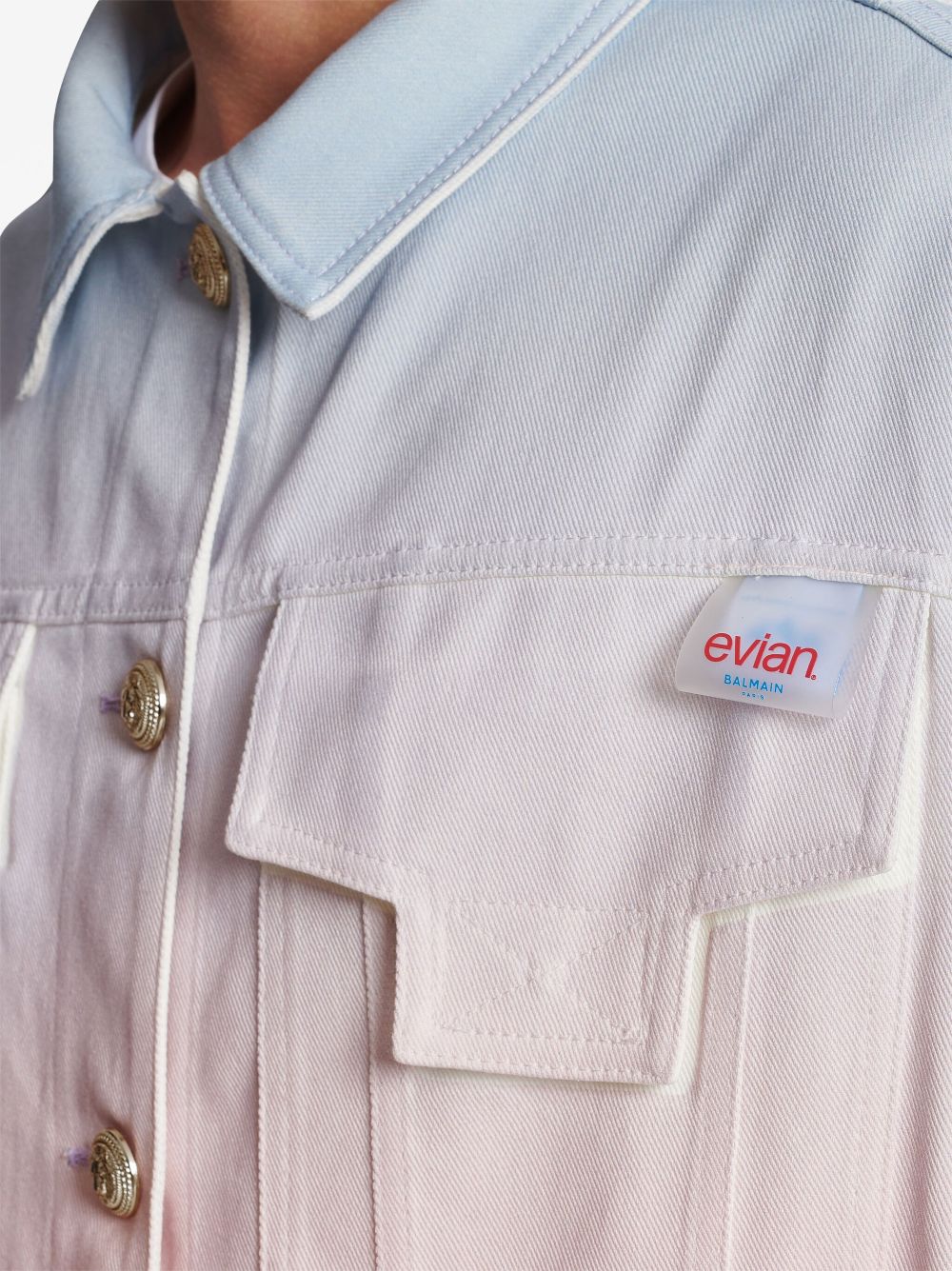 Balmain x Evian gradient denim jacket Men