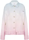 Balmain x Evian gradient denim jacket - White