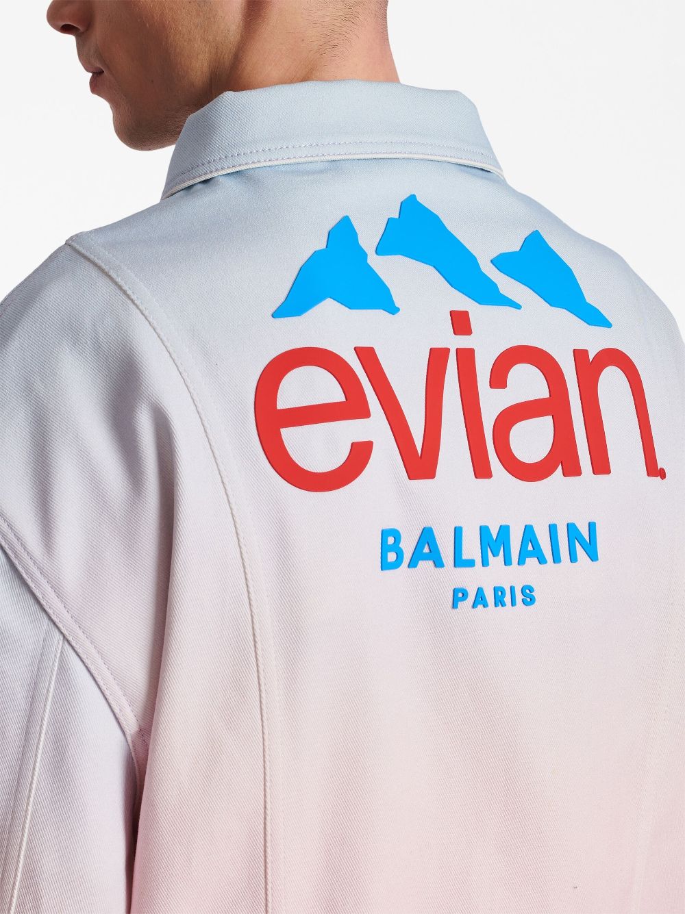 Balmain x Evian gradient denim jacket Men