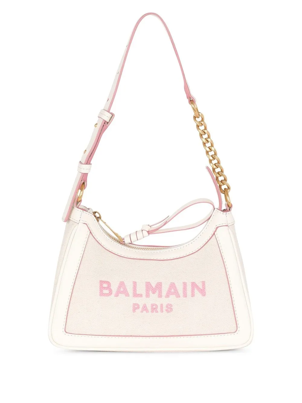 Balmain B-army Logo Shoulder Bag In Neutrals