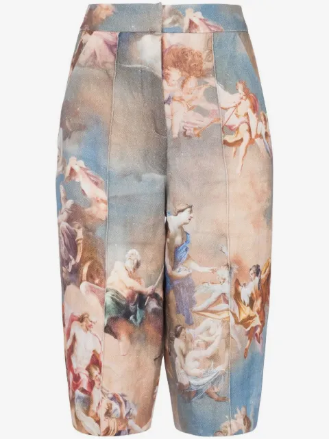 Balmain Sky-print high-waisted shorts