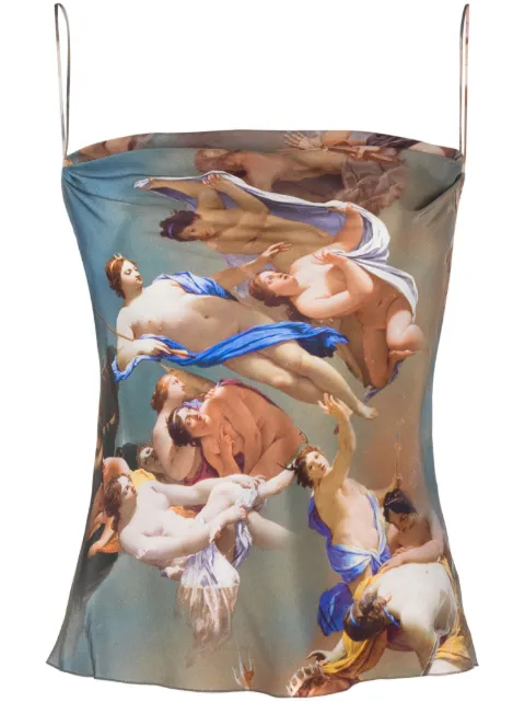 Balmain Sky-print silk camisole top Women