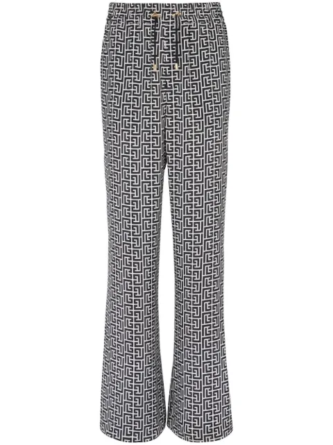 Balmain pantalon ample à motif monogrammé