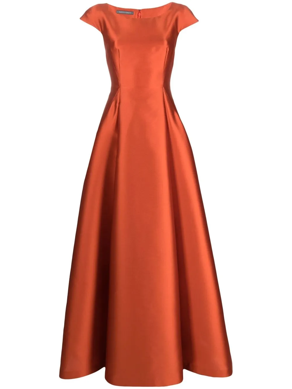 

Alberta Ferretti Mikado side-slit pockets dress - Orange