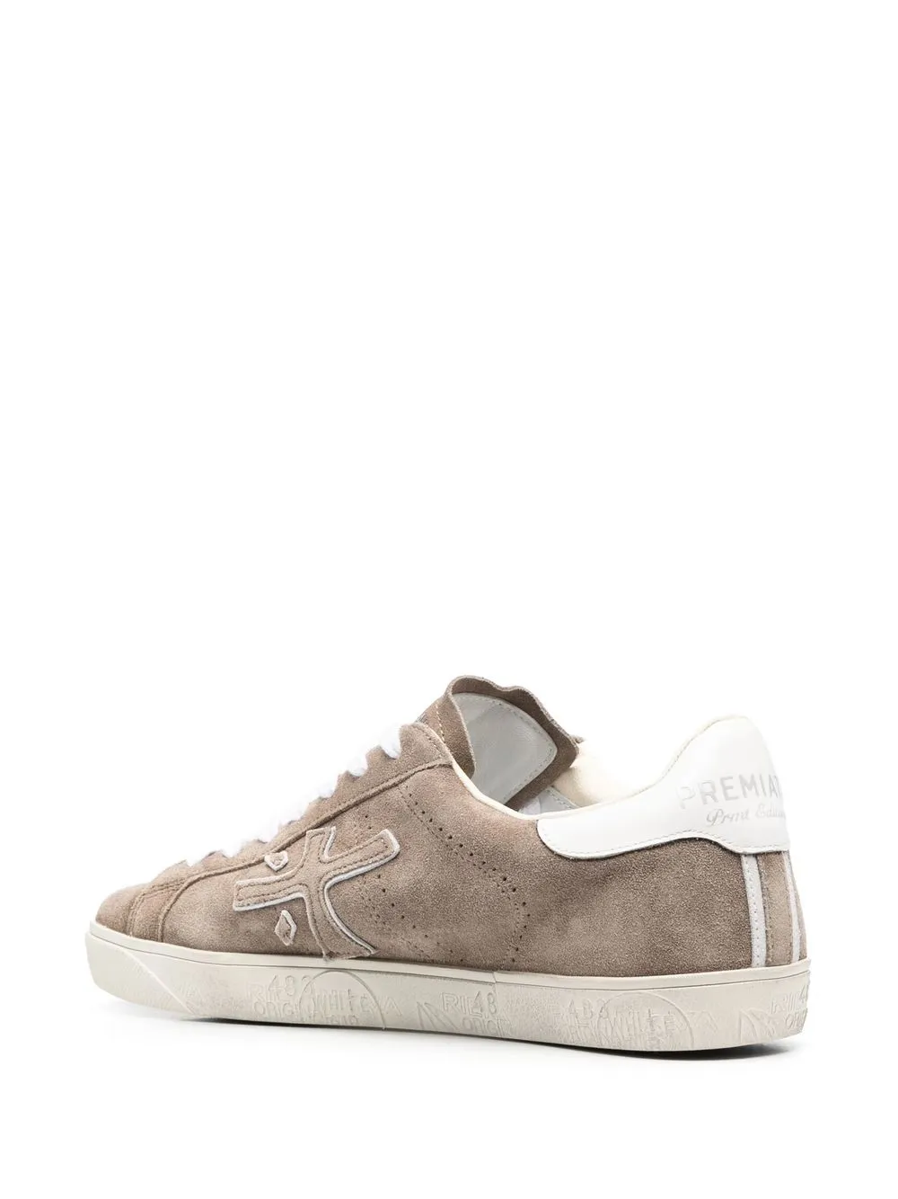 Shop Premiata Steven Low-top Sneakers In Brown