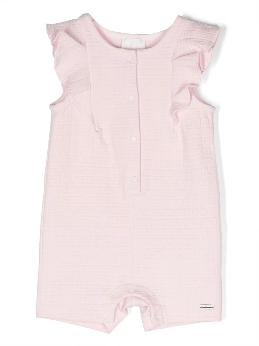 

Givenchy Kids mameluco con logo en relieve - Rosado