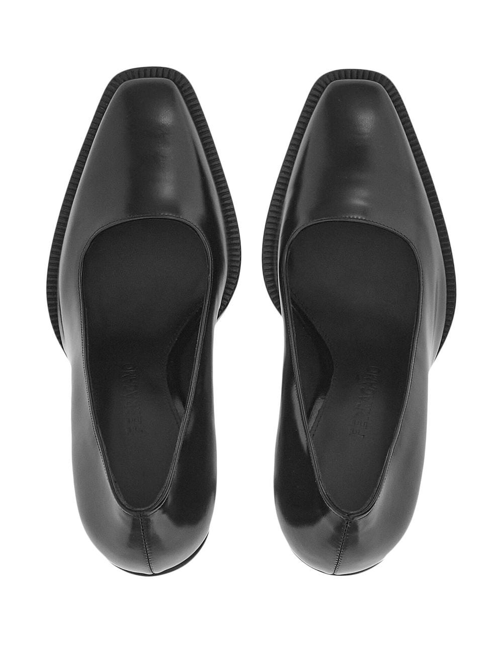 Shop Ferragamo Shaped-high-heel Pumps In Black