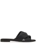 Ferragamo knot-detail leather slides - Black