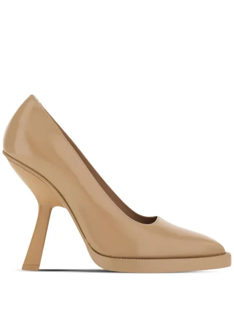 Ferragamo shaped-high-heel pumps