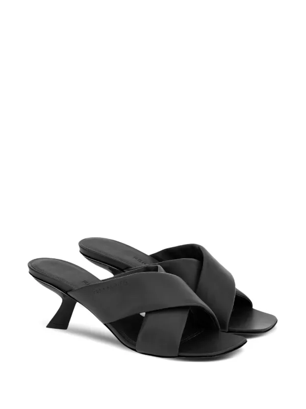 Ferragamo クロスストラップ ミュール | ブラック | FARFETCH JP