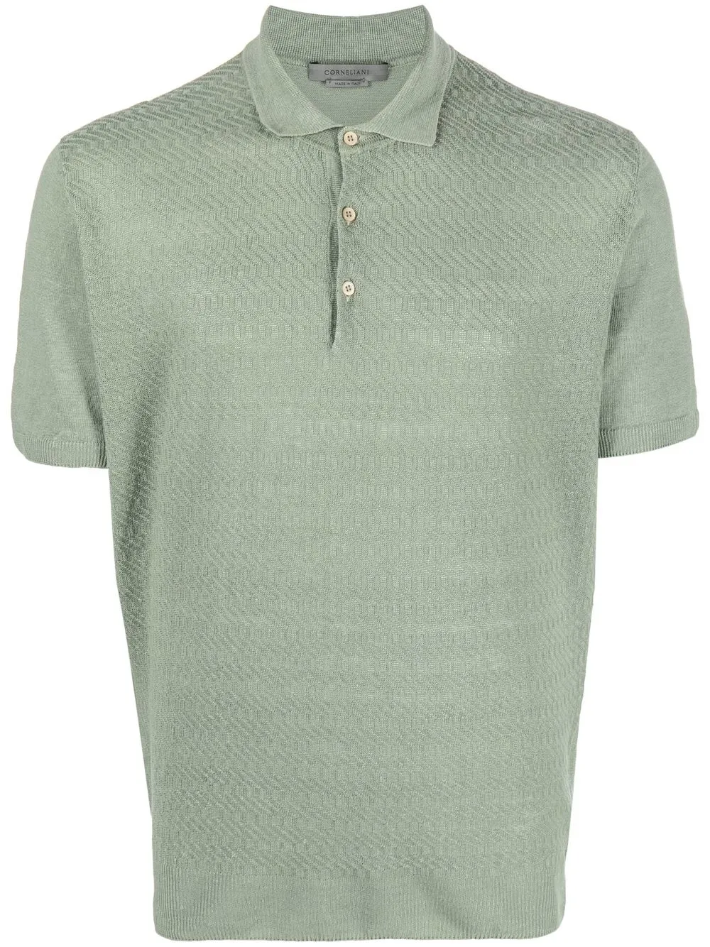 

Corneliani linen polo shirt - Green