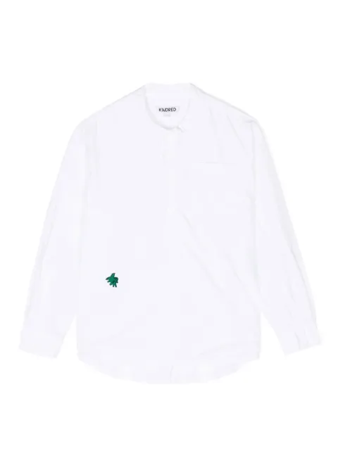 KINDRED motif-embroidered long-sleeve shirt