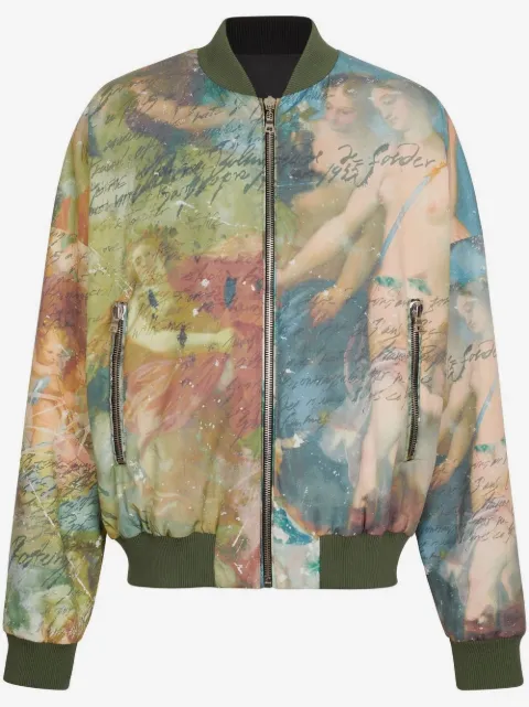Balmain painting-print reversible bomber jacket