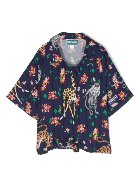 Kenzo Kids graphic-print short-sleeved T-shirt