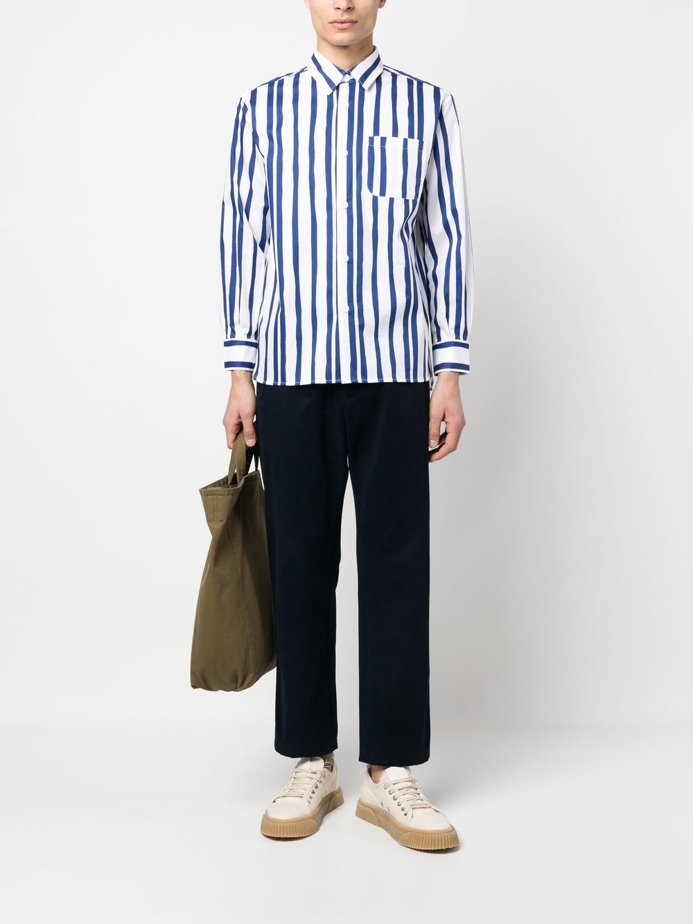 A.P.C. Gestreept shirt - Blauw