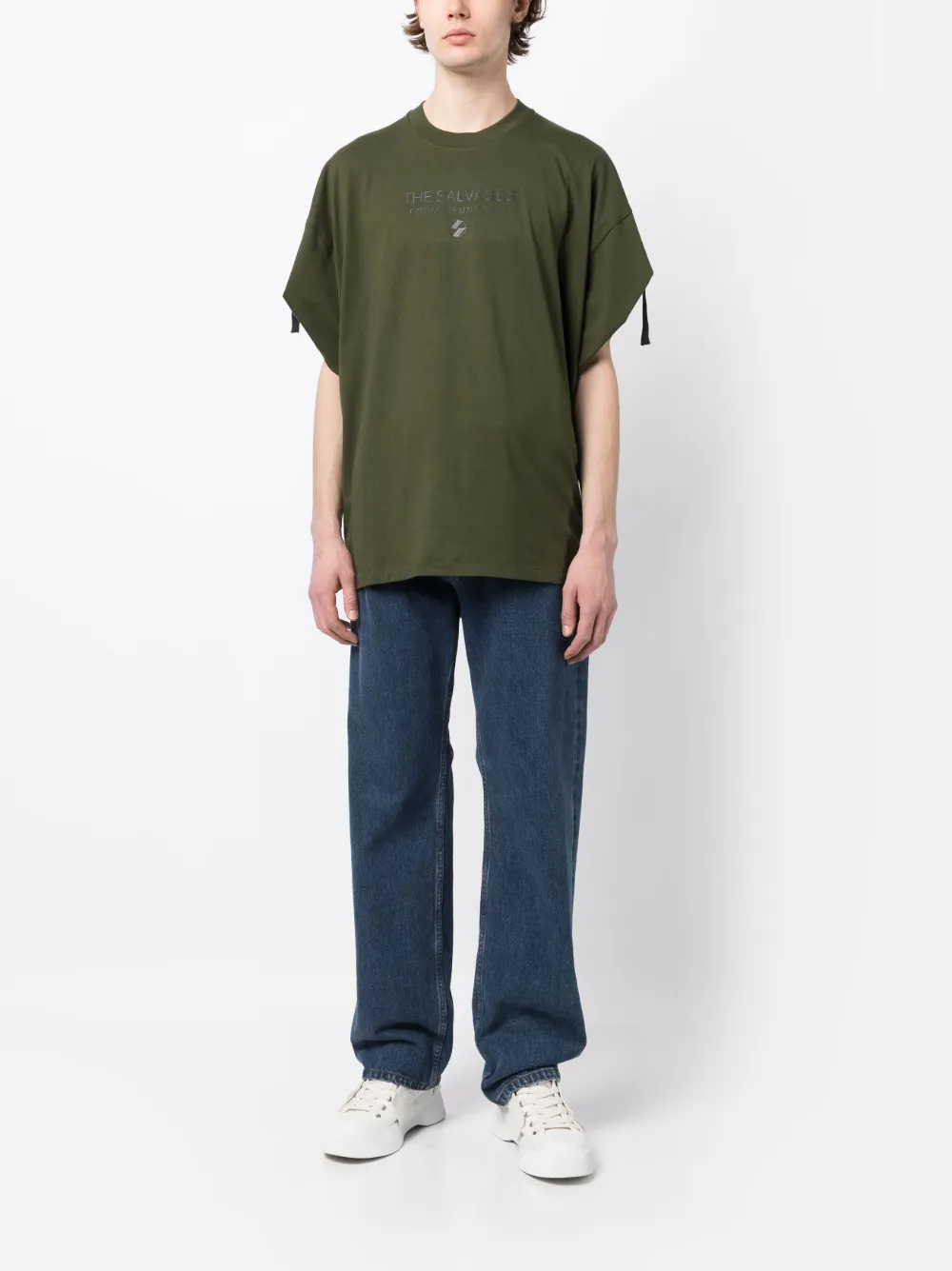 The Salvages T-shirt met logoprint - Groen