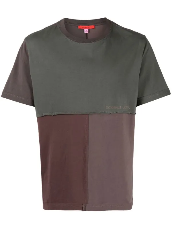 Eckhaus Latta panelled-design Cotton T-shirt - Farfetch