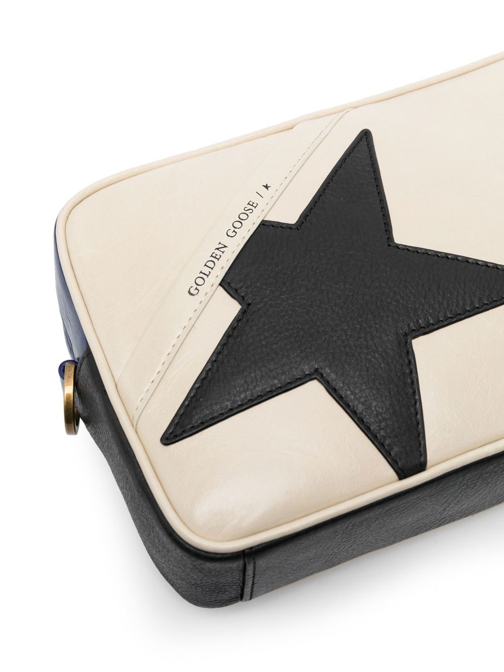 Shop Golden Goose Star-patch Shoulder Bag In Neutrals