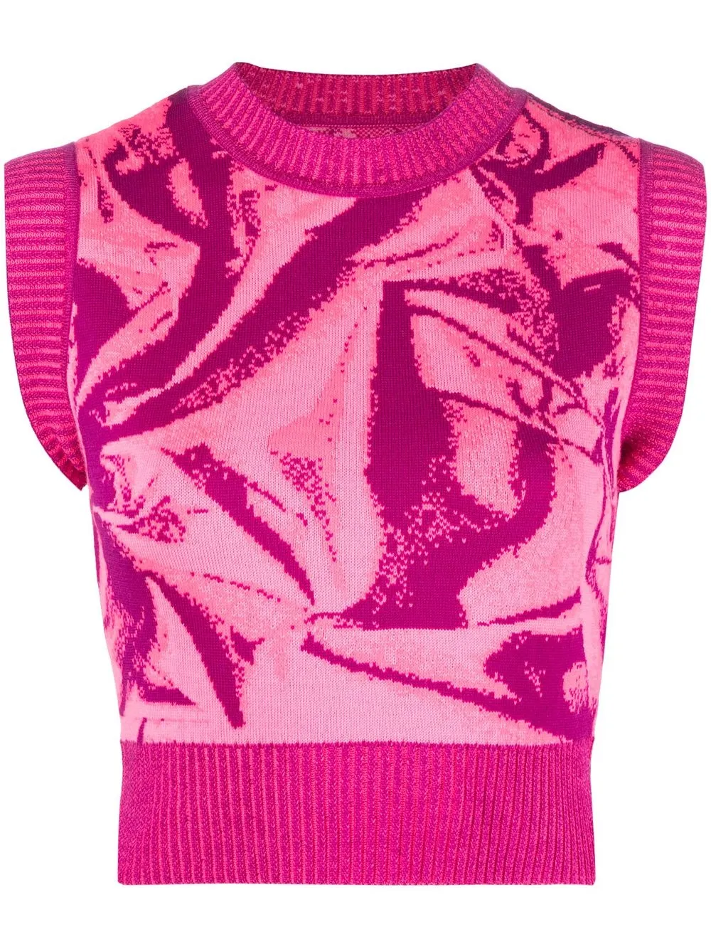 

AGR jacquard-knit sweater vest - Pink