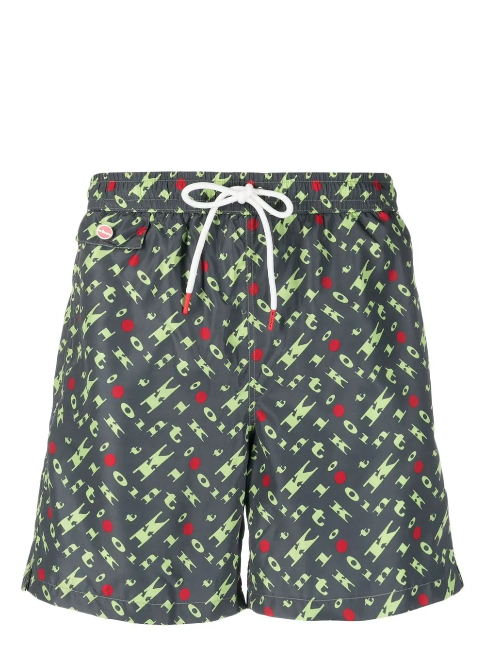 

Kiton logo-print swim shorts - Grey