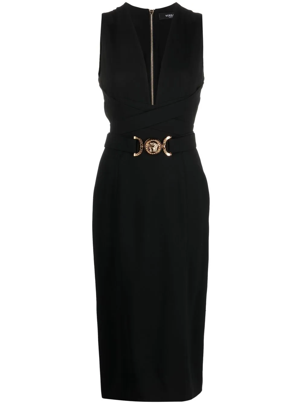 

Versace Medusa Head pencil dress - Black