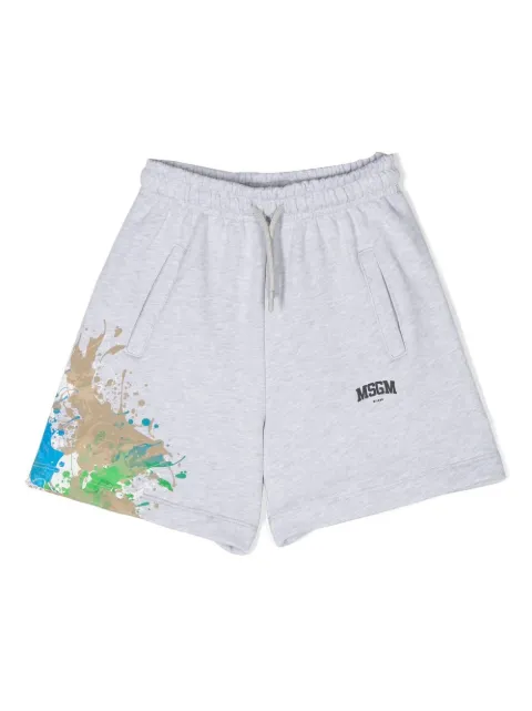 MSGM Kids graphic-print cotton casual short